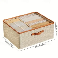 Wardrobe Clothes Storage Box, Fabric Foldable Storage Box, Storage Organizer Case, Large Capacity Clothes Pants Underwear Socks Sorting Storage Case, Household Storage Organizer