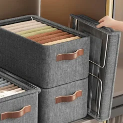 Wardrobe Quilt Clothes Storage Box, Steel Frame Storage Box, Finishing Box Home Dormitory Clothes Storage Box