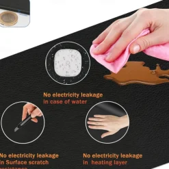 Warm Desk Pad Office Desk Mat 3 Speeds Touch Control Warm Big Mouse Pad Extended Edition Gaming Mouse Pad Foot Warmer Pad