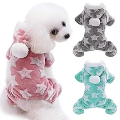 Warm Soft Star Pet Dog Puppy Clothing Clothes Coat Jacket Sweater Apparel Warm Pajamas For Dogs Puppies Grey Xxlfor Corgi Husky Yingdou Golden Retriever