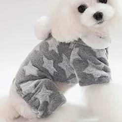 Warm Soft Star Pet Dog Puppy Clothing Clothes Coat Jacket Sweater Apparel Warm Pajamas For Dogs Puppies Grey Xxlfor Corgi Husky Yingdou Golden Retriever