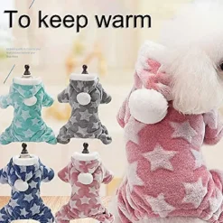 Warm Soft Star Pet Dog Puppy Clothing Clothes Coat Jacket Sweater Apparel Warm Pajamas For Dogs Puppies Grey Xxlfor Corgi Husky Yingdou Golden Retriever