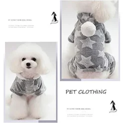 Warm Soft Star Pet Dog Puppy Clothing Clothes Coat Jacket Sweater Apparel Warm Pajamas For Dogs Puppies Grey Xxlfor Corgi Husky Yingdou Golden Retriever