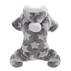 Warm Soft Star Pet Dog Puppy Clothing Clothes Coat Jacket Sweater Apparel Warm Pajamas For Dogs Puppies Grey Xxlfor Corgi Husky Yingdou Golden Retriever
