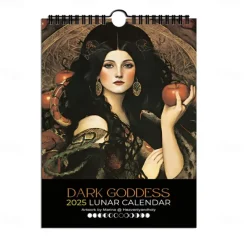 Warrior Goddess 2025 Moon Phase Calendar Pagan Gift Lunar Planner Art Calendar Illustrated Divine Feminine Greek Mythology