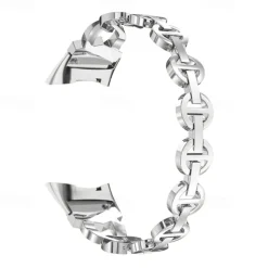 Watch Band for Fitbit Charge 5 Stainless Steel Replacement Strap Bling Diamond Jewelry Bracelet Wristband