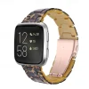 Watch Band for Fitbit Versa 2 / Versa Lite / Versa SE / Versa Resin Replacement Strap Women Metal Clasp Stainless Steel Buckle Link Bracelet Wristband