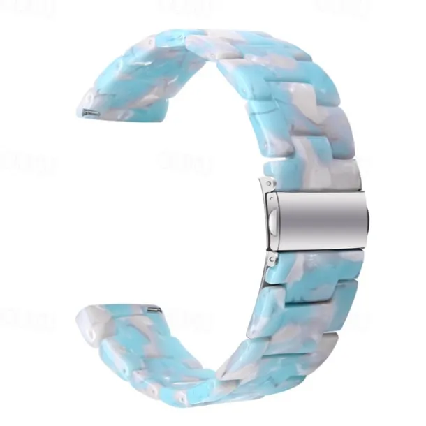 Watch Band for Fitbit Versa 2 / Versa Lite / Versa SE / Versa Resin Replacement Strap Women Metal Clasp Stainless Steel Buckle Link Bracelet Wristband