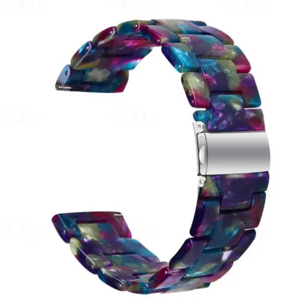 Watch Band for Fitbit Versa 2 / Versa Lite / Versa SE / Versa Resin Replacement Strap Women Metal Clasp Stainless Steel Buckle Link Bracelet Wristband