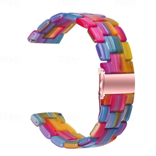 Watch Band for Fitbit Versa 2 / Versa Lite / Versa SE / Versa Resin Replacement Strap Women Metal Clasp Stainless Steel Buckle Link Bracelet Wristband