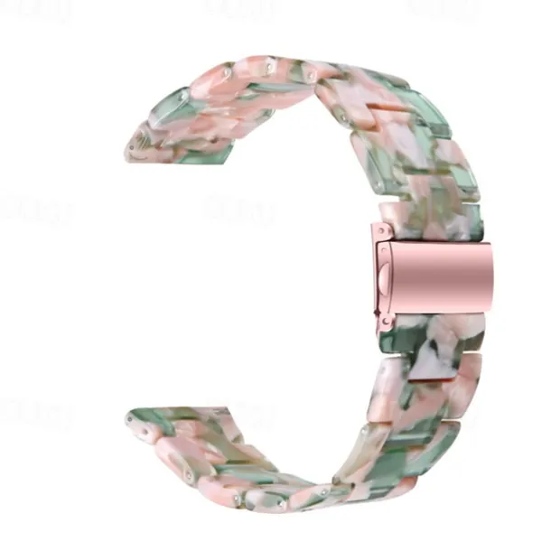 Watch Band for Fitbit Versa 2 / Versa Lite / Versa SE / Versa Resin Replacement Strap Women Metal Clasp Stainless Steel Buckle Link Bracelet Wristband