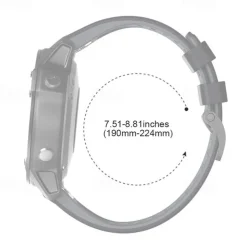 Watch Band for Garmin Fenix 7 7X 6 6X Pro Epix Pro 47mm 51mm Instinct 2X Approach S70 47mm S62 S60 Forerunner 955 945 Epix Marq Descent Quatix 22mm 26mm Silicone Replacement Strap 22mm 26mm Sport