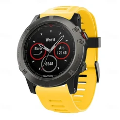 Watch Band for Garmin Fenix 3 HR Fenix 3 Fenix 7X / 6X / 5X / 3/3HR Plus Pro Sapphire Solar Descent Mk2i / Mk2 / Mk1 D2 Charlie / Bravo / Delta PX Silicone Replacement Strap 26mm Breathable Sport