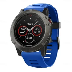 Watch Band for Garmin Fenix 3 HR Fenix 3 Fenix 7X / 6X / 5X / 3/3HR Plus Pro Sapphire Solar Descent Mk2i / Mk2 / Mk1 D2 Charlie / Bravo / Delta PX Silicone Replacement Strap 26mm Breathable Sport