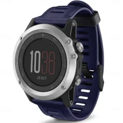 Watch Band for Garmin Fenix 3 HR Fenix 3 Fenix 7X / 6X / 5X / 3/3HR Plus Pro Sapphire Solar Descent Mk2i / Mk2 / Mk1 D2 Charlie / Bravo / Delta PX Silicone Replacement Strap 26mm Breathable Sport