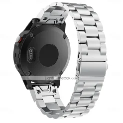 Watch Band for Garmin Fenix 7 Pro 6 5 Plus Epix Pro 47mm Approach S70 47mm S62 S60 Forerunner 955 255 945 745 Instinct 2 Marq Descent Quatix 22mm Stainless Steel Replacement Strap Quick Fit 22mm