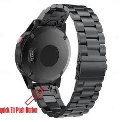 Watch Band for Garmin Fenix 7 Pro 6 5 Plus Epix Pro 47mm Approach S70 47mm S62 S60 Forerunner 955 255 945 745 Instinct 2 Marq Descent Quatix 22mm Stainless Steel Replacement Strap Quick Fit 22mm