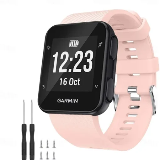 Watch Band for Garmin Forerunner 35/30, Approach S10 Silicone Replacement Strap Breathable Sport Band Wristband