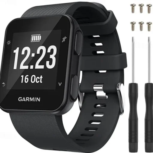 Watch Band for Garmin Forerunner 35/30, Approach S10 Silicone Replacement Strap Breathable Sport Band Wristband
