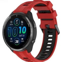 Watch Band for Garmin Forerunner 965 Silicone Replacement Strap Adjustable Sport Band Wristband