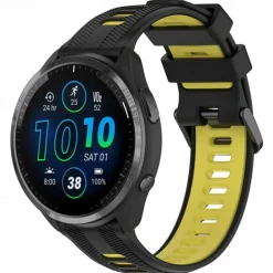 Watch Band for Garmin Forerunner 965 Silicone Replacement Strap Adjustable Sport Band Wristband