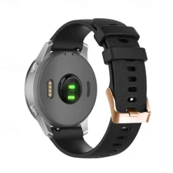Watch Band for Garmin Forerunner 265S 255S Active 5 Venu 3S 2S Sq 2 Plus Vivoactive 4S 3 Vivomove Sport 18mm 20mm Silicone Replacement Strap 18mm 20mm Waterproof Adjustable Sport Band Wristband