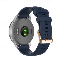 Watch Band for Garmin Forerunner 265S 255S Active 5 Venu 3S 2S Sq 2 Plus Vivoactive 4S 3 Vivomove Sport 18mm 20mm Silicone Replacement Strap 18mm 20mm Waterproof Adjustable Sport Band Wristband