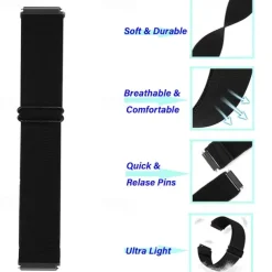 Watch Band for Garmin Forerunner 265 255 Active 5 Venu 3 2 Plus Vivoactive 4 3 Vivomove Sport Approach S42 S40 20mm 22mm Nylon Replacement Strap 20mm 22mm Elastic Sport Loop Wristband