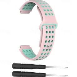 Watch Band for Garmin Forerunner 735XT / 630/620/235/230/220 Approach S20 / S6 / S5 Soft Silicone Replacement Strap with Removal Tool Adjustable Sport Band Wristband