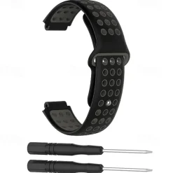 Watch Band for Garmin Forerunner 735XT / 630/620/235/230/220 Approach S20 / S6 / S5 Soft Silicone Replacement Strap with Removal Tool Adjustable Sport Band Wristband