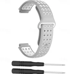 Watch Band for Garmin Forerunner 735XT / 630/620/235/230/220 Approach S20 / S6 / S5 Soft Silicone Replacement Strap with Removal Tool Adjustable Sport Band Wristband