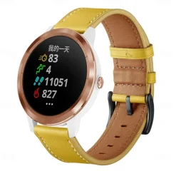 Watch Band for Garmin Forerunner 265 255 Active 5 Venu 3 2 Plus Vivoactive 4 3 Vivomove Sport Approach S42 S40 20mm 22mm Genuine Leather Replacement Strap 20mm 22mm Leather Loop Wristband