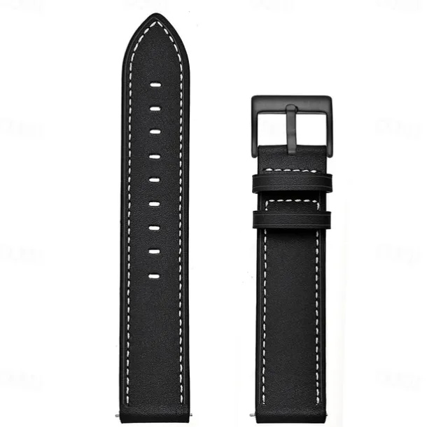 Watch Band for Garmin Forerunner 265 255 Active 5 Venu 3 2 Plus Vivoactive 4 3 Vivomove Sport Approach S42 S40 20mm 22mm Genuine Leather Replacement Strap 20mm 22mm Leather Loop Wristband