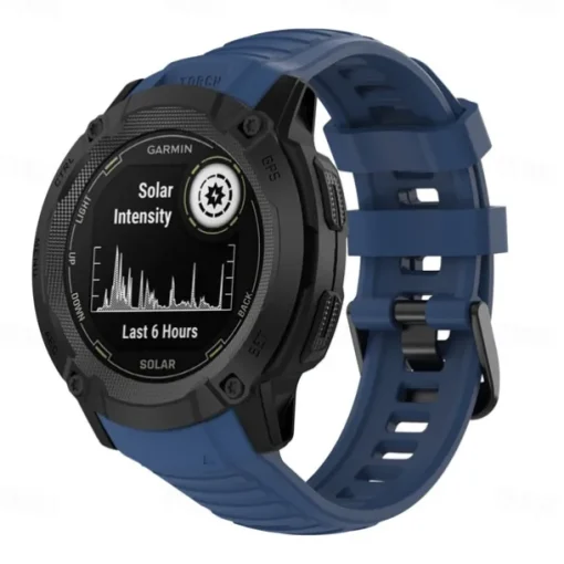 Watch Band for Garmin Instinct 2X Soft Silicone Replacement Strap Elastic Adjustable Breathable Sport Band Wristband