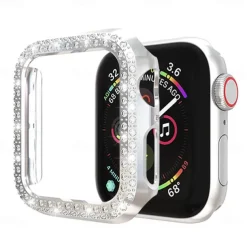 Watch Case Compatible with Apple Watch Series 8 7 41mm 45mm / Series 6 5 4 SE 40mm 44mm / Series 3 2 1 38mm 42mm Scratch Resistant Bling Diamond Dust Proof PC Watch Cover