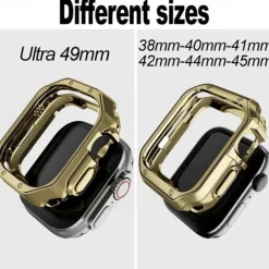 Watch Case Compatible with Apple Watch Ultra 49mm / Series 8 7 41mm 45mm / Series 6 5 4 SE 40mm 44mm Scratch Resistant Bumper Full Cover All Around Protective TPU Watch Cover