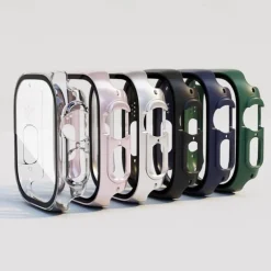 Watch Case with Screen Protector Compatible with Apple Watch Ultra 49mm / Series 8 7 41mm 45mm / Series 6 5 4 SE 40mm 44mm / Series 3 2 1 38mm 42mm Shockproof Hard PC Watch Cover