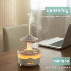 Water Drop Aromatherapy Humidifier for Household Heavy Fog Volume Desktop Silent Remote Controlled Essential Oil Aromatherapy Machine