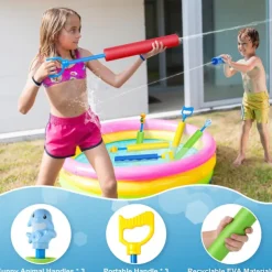 Water Gun 6 Pack Super Water Soaker Blaster Squirt Guns Water Shooter Swimming Pool Beach Summer Party Outdoor Water Game Fighting Toys for Kids Boys Girls