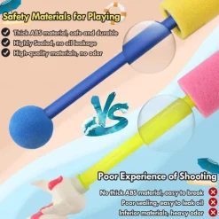 Water Guns 12 Pack Super Water Blaster Soaker Gun Set Foam Squirt Guns Swimming Pool Outdoor Toys Beach Summer Party Games for Kids Adults