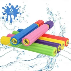 Water Guns 6 Pack Super Water Blaster Soaker Gun Set Foam Squirt Guns Swimming Pool Outdoor Toys Beach Summer Party Games for Kids Adults