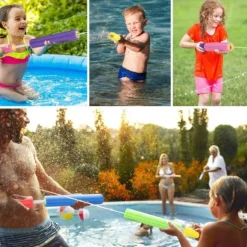 Water Guns 6 Pack Super Water Blaster Soaker Gun Set Foam Squirt Guns Swimming Pool Outdoor Toys Beach Summer Party Games for Kids Adults