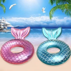 Water Play Equipment Inflatable Pool Float Non Toxic Geometric Pattern PVC Beach Theme Family Outdoor Summer All Adults'