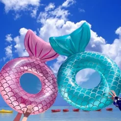 Water Play Equipment Inflatable Pool Float Non Toxic Geometric Pattern PVC Beach Theme Family Outdoor Summer All Adults'