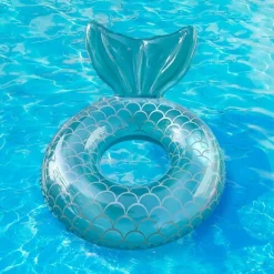 Water Play Equipment Inflatable Pool Float Non Toxic Geometric Pattern PVC Beach Theme Family Outdoor Summer All Adults'