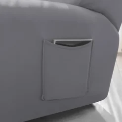 Water Repellent Burgundy Recliner Covers Including Armrest Cover, Backrest Cover Sofa Seat Cover Stretch Spandex Recliner Slipcover with Side Pockets