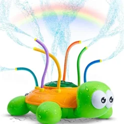 Water Sprinkler for Kids, Toddler Outdoor Toys - Backyard Spinning Turtle Kids Sprinkler Toy - Summer Toys Splashing Fun Attaches to Garden Hose, Kids Outdoor Toys