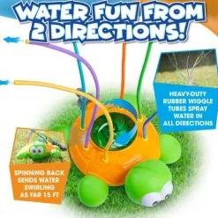 Water Sprinkler for Kids, Toddler Outdoor Toys - Backyard Spinning Turtle Kids Sprinkler Toy - Summer Toys Splashing Fun Attaches to Garden Hose, Kids Outdoor Toys