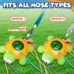 Water Sprinkler for Kids, Toddler Outdoor Toys - Backyard Spinning Turtle Kids Sprinkler Toy - Summer Toys Splashing Fun Attaches to Garden Hose, Kids Outdoor Toys