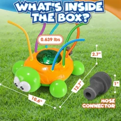 Water Sprinkler for Kids, Toddler Outdoor Toys - Backyard Spinning Turtle Kids Sprinkler Toy - Summer Toys Splashing Fun Attaches to Garden Hose, Kids Outdoor Toys
